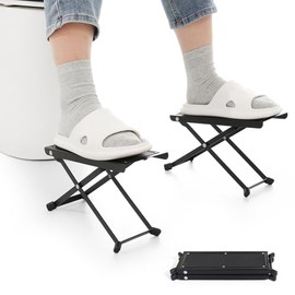 Foldable Toilet Stool - Portable Travel Poop Stool for Toilet, 7" and 9" Adjustable Heights, Improve Bathroom Posture and Comfort