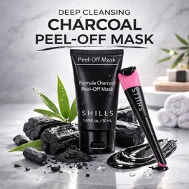 SHILLS / 핑크 브러시로 마스크를 벗기는 SHILLS
