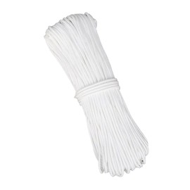 Udewo 2mm Roman Blind Cord, 20 Meters White Braided Cord Blind String Cord White String Picture Cord Lift Shade Cord Picture Hanging Cord Nylon Braided Cord Frame Hanging String for Crafts Blinds