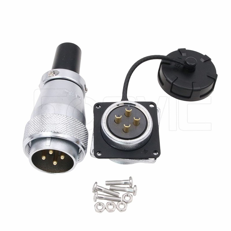 Eonvic WEIPU WS28 Plug Waterproof IP67 Metal Plug Socket Square