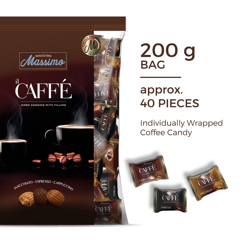 Maestro Massimo Assorted Coffee Candy - Individually Wrapped 7.05 oz
