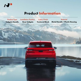 A-Premium - Tailgate Handle Assembly, Upgraded Metal - Compatible with Toyota Tundra 2007 2008 2009 2010 2011 2012 2013 - Textured Black Metal Handle, w/Camera, w/Cable