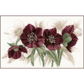 Lanarte Hellebores Cross Stitch Kit