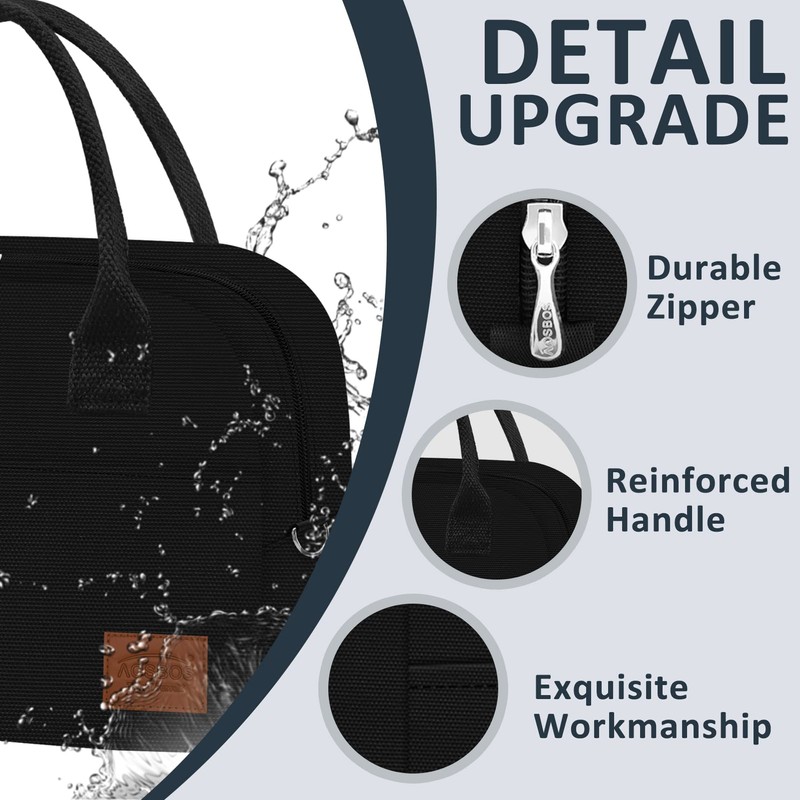 Aosbos Insulated Lunch Bags for Women Reusable Lunch Cooler Tote