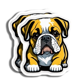 Cute English Bulldog Sticker - Adorable Dog Decal - Animal Lover Gift - Kawaii Pet Sticker - Puppy Vinyl Sticker - Car Laptop Decor - AAS0598