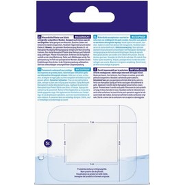 Hansaplast Aqua Protect XL – 5 Plaster Strips Waterproof – Each 6 x 7 cm – Waterproof Wound Dressing + Free ManyMore Eraser