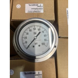 Nuova Fima Tube and Socket Pressure Gauge 0-300 PSI, AISI 316 Stainless Steel