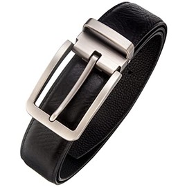 Tolumo Men's Belt Full Grain Leather 1.3" Wide Belts Great for Casual Jeans Work Dress T653WJXW Black 125cm