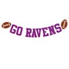 Go Ravens Banner - Ravens Football Party Decor, Football Game
