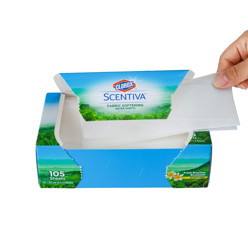 Clorox Scentiva Fabric Softener Dryer Sheets, Fresh Brazilian Blossoms Scent