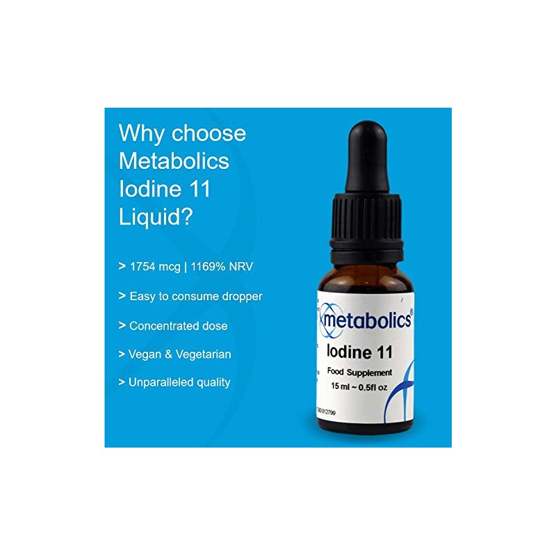Metabolics Metabolics Iodine Liquid | Extra Strong (1525mcg Per Serving)