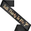 PartyForever 30th Birthday Decoration Sash for Women Talk Thirty to