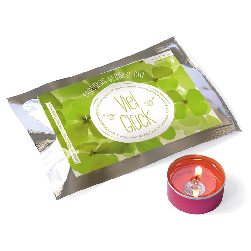 Fortunas Glückslicht/Bild/Glücksklee/Viel Glück / 6er-Set