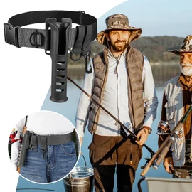 Fishing Rod Holster - Fishing Rod Holder for Belt - Portable Wading Waist Beltbag Nylon Pole Inserter Fish Gear for Men & Fisherman