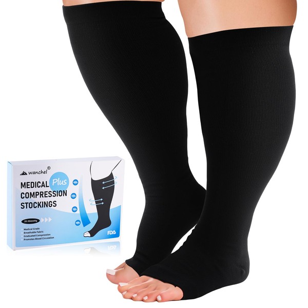 wanchel Plus Compression Socks Wide Calf for Women and Men,