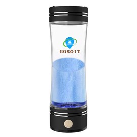 GOSOIT Hydrogen Water Ioniser Hydrogen Rich Alkaline Water Bottle with SPE and PEM Technology