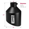 Upower Exhaust Tips 4" Inlet 10" Outlet 15" Black Long