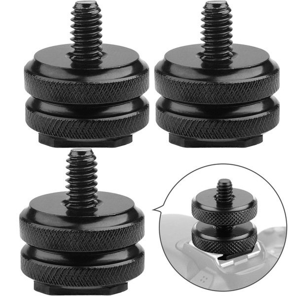 3pcs Portable Camera hot Shoe Holder to 1/4"-20 Tripod Screw