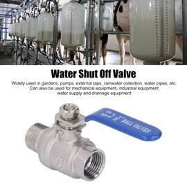 1/2 Inch NPT Ball Valve Stainless Steel 1000WOG, 2 Sealing Surface, Blue Insulation, Suitable for Water, Air, Oil, Steam, Widely Used in Gardens, Pumps, Industrial Equipment