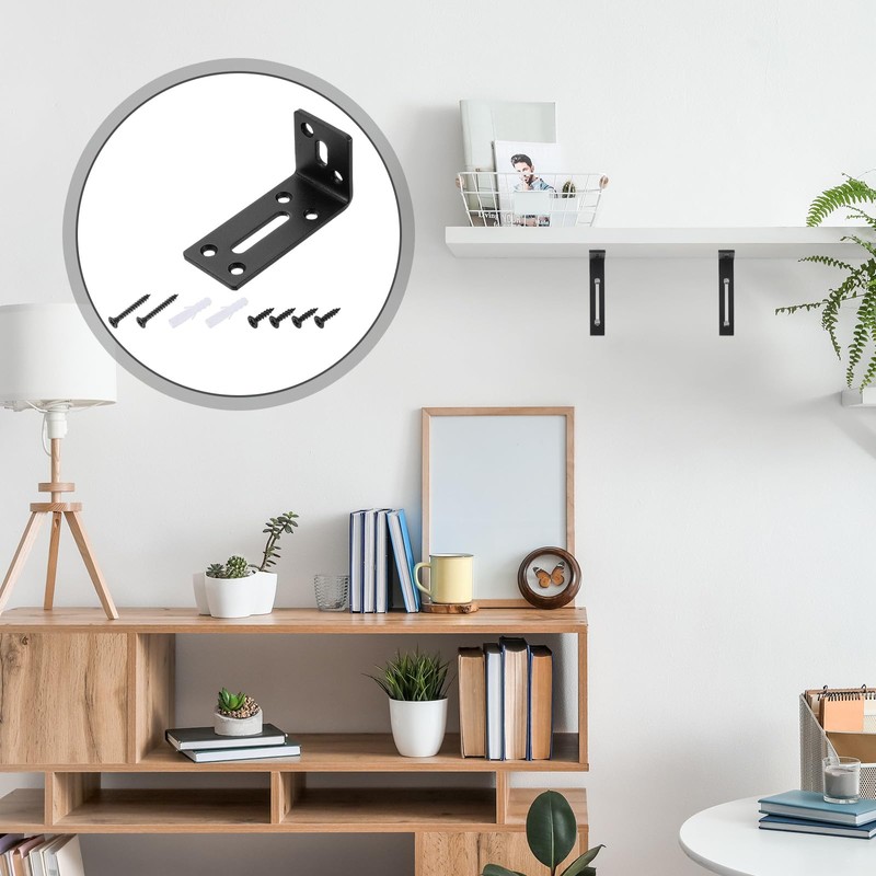 sourcing map 2Pcs Adjustable L-Shape Corner Brace, 40 x 80