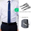 Wedding Tie Clips For Men/Black Blue Red Enamel 2 Inch