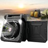 22000mAh Camping Solar Fan, 10" Dual-Panel Rechargeable Solar Powered Fan