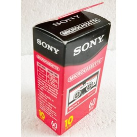 Sony Microcassette Cassettes 10 Pack 60 Minutes MC-60 Model 10MC60L
