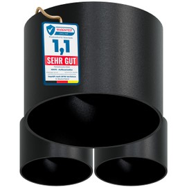 MATO 3x Surface-Mounted Spotlight GX53 Black - Extra Flat & Modern - Diameter 80 x 60 mm - Surface-Mounted Spotlight with GX53 Socket - Aluminium Ceiling Spotlights Surface-Mounted 230 V, Surface