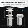 Yelcona Universal Drain Fitting with Overflow - Pop Up Valve