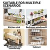 Stuzos Retractable Over The Sink Shelf - Carbon Steel Window