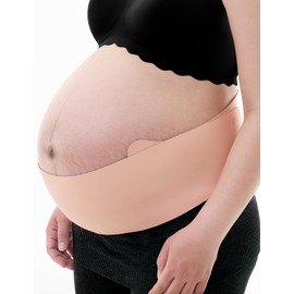 momcozy Pregnancy Belly Band - Ergonomic Back Support & Breathable Material - Adjustable Maternity Belt to Relieve Abdomen, Pelvis and Back Pain, Pink L