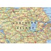 Detailed Physical Ireland Poster Map - 23.3 x 16.5 Inches