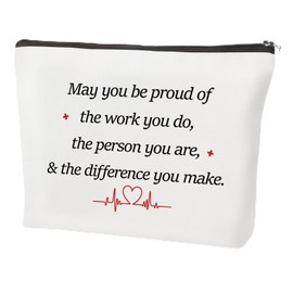 International Nurses Day Gift,Thank You Nurse Paramedic Nursing Medical Student Make-up Cosmetic Toiletry Bag Pouch Handbag Makeupbag Gift Appreciation Christmas Birthday Graduation Retirement Present