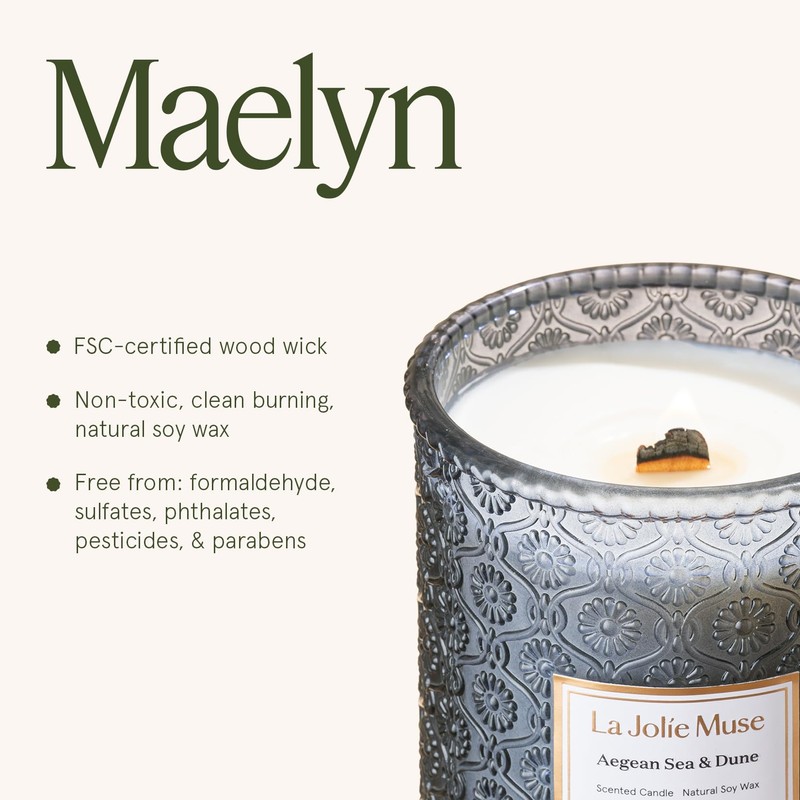 LA JOLIE MUSE Summer Marine Scented Candle, 19 Oz, Ocean