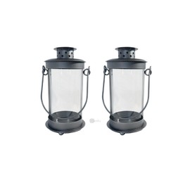 Mariles Lantern for Standing with Handle, Weatherproof, 21 cm, Grave Lamp, Grave Light, Cemetery Lantern, Lantern, Garden Lantern, Garden Light, Garden, Grave, Cemetery, Pack of 2
