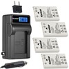 Kastar 4-Pack EN-EL5 Battery and LCD AC Charger Compatible with