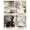 Pot Filler Faucet, Wall Mount Pot Filler Kitchen Faucet (Gold)