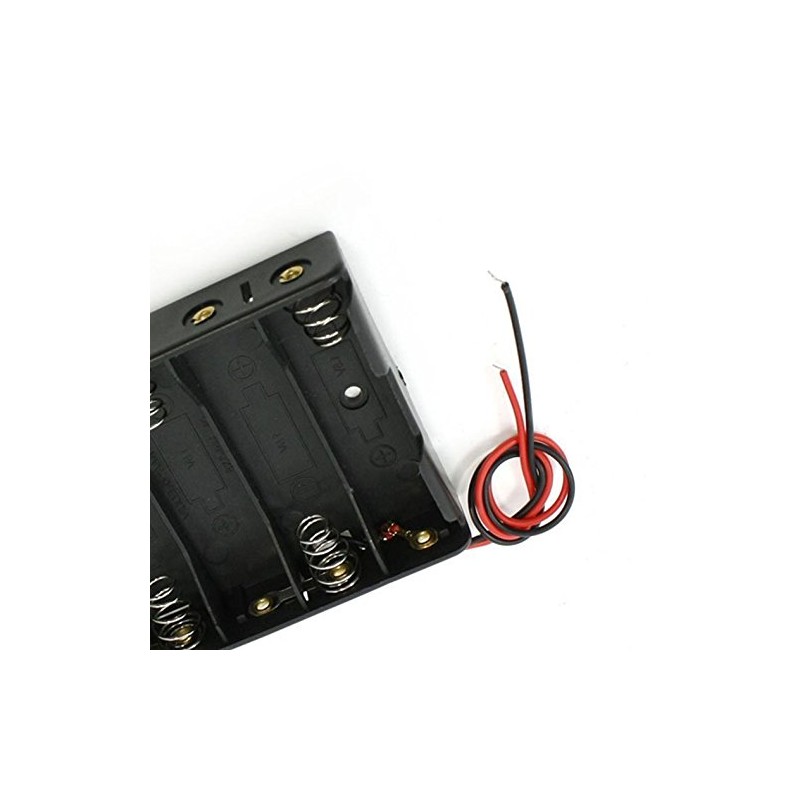 5-AA Slots Battery Spring Clip Holder Case Plastic Storage Box