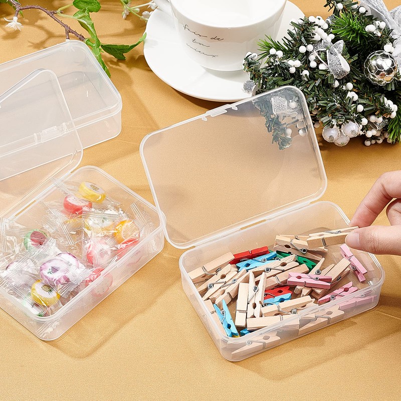 SUPERFINDINGS 4 Pack 12.5 x 8.5 x 4.5 cm Clear