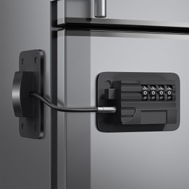 Refrigerator Lock - Upgraded Combination Lock for Kids' Safety, Black