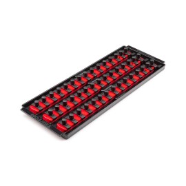 Tekton 3/8 Inch Drive 3-Rail Socket Organizer Set, Red (45-Tool)