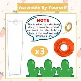 Ohnngbby 3pcs Easter Carrot Paper Lanterns, Easter Decorations, Folding Easter Crafts For Kids Easter Hanging Decorations, Easter Tree Decorations, Spring Decorations, Reusable Giant Easter Carrots