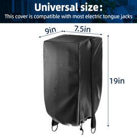 Electric Tongue Jack Cover Waterproof Electric Trailer Jack Cover Universal RV Travel Trailer Jack Protective Cover