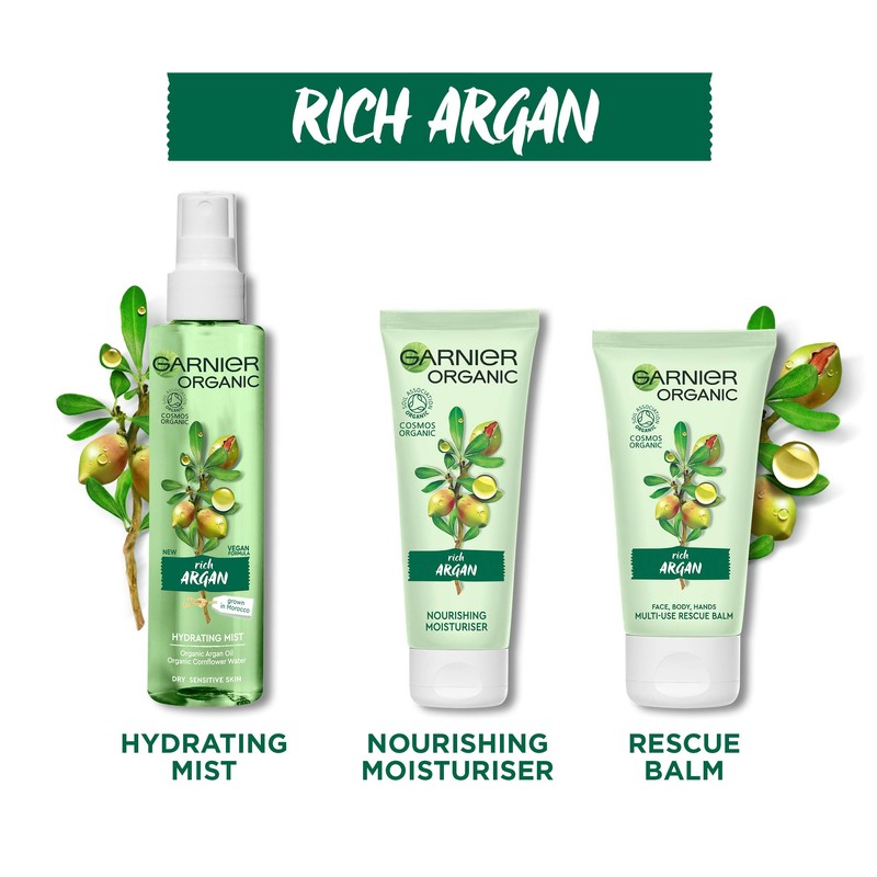 Garnier Organic Argan Multi Use Rescue Balm for Face, Body