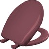 Bemis 200SLOWT 343 Lift-Off Plastic Round Slow-Close Toilet Seat, Raspberry