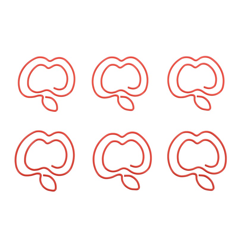 100pcs Fruit Paper Clips Cute Bookmark Pare Clips Portable Funny