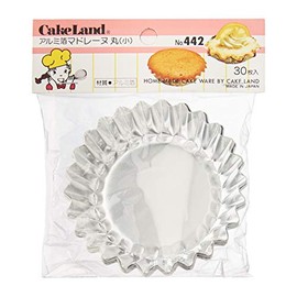 Tiger Crown Aluminum Foil Round Madeleine Small 30 Pieces # ,442
