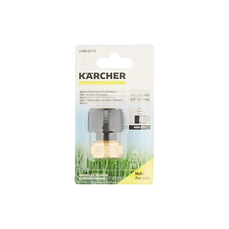 Kärcher 2.645-017.0 Schlauchkupplung (Messing, 1/2 Zoll, 5/8 Zoll, Aquastop)
