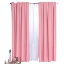 Colchas Concord | Cortina Decorativa Color Rosa, Medida Corta 1.15 x 1.80 m (2 Paneles)