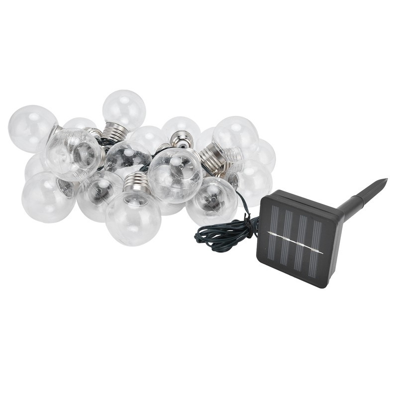 20LEDs G50 Solar Bulb Light String Outdoor Waterproof for Garden